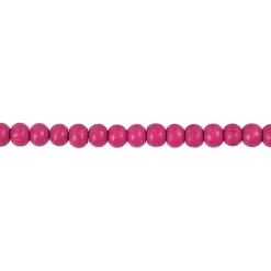 Træperler, dia. 5 mm, hulstr. 1,5 mm, pink, 6g, ca. 180 stk.