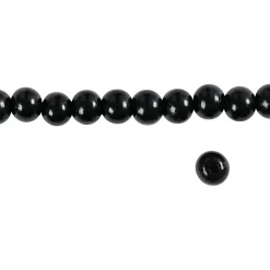 Træperler, dia. 10 mm, hulstr. 3 mm, sort, 20g, ca. 70 stk.