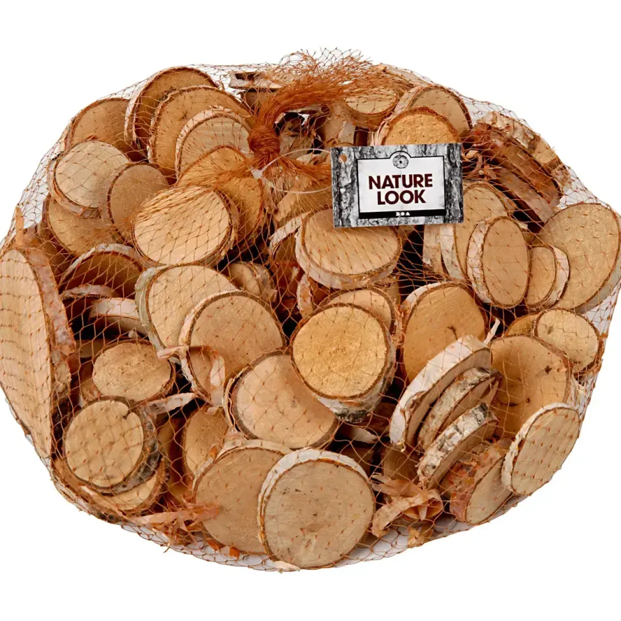 Træskive mix diameter 25-45 mm tykkelse 7 mm - 600 gram