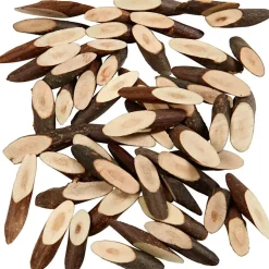 Træskiver med bark mix længde 30 mm tykkelse 6 mm - 230 gram
