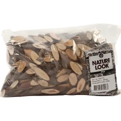 Træskiver med bark mix længde 30 mm tykkelse 6 mm - 230 gram