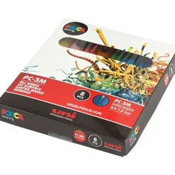 Tusser - POSCA PC-3ML - Glitterfarver - 0,9-1,3 mm - 8 stk.