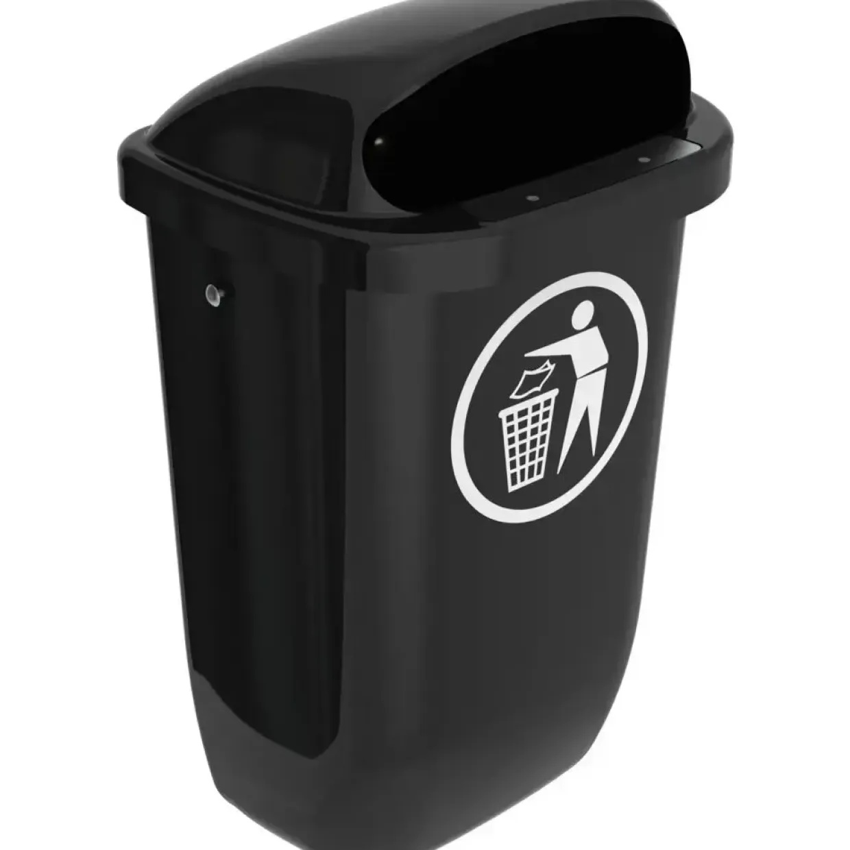 Udendørs affaldsspand 50 L sort
