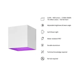 Udendørs væglampe Hombli Smart V2 White