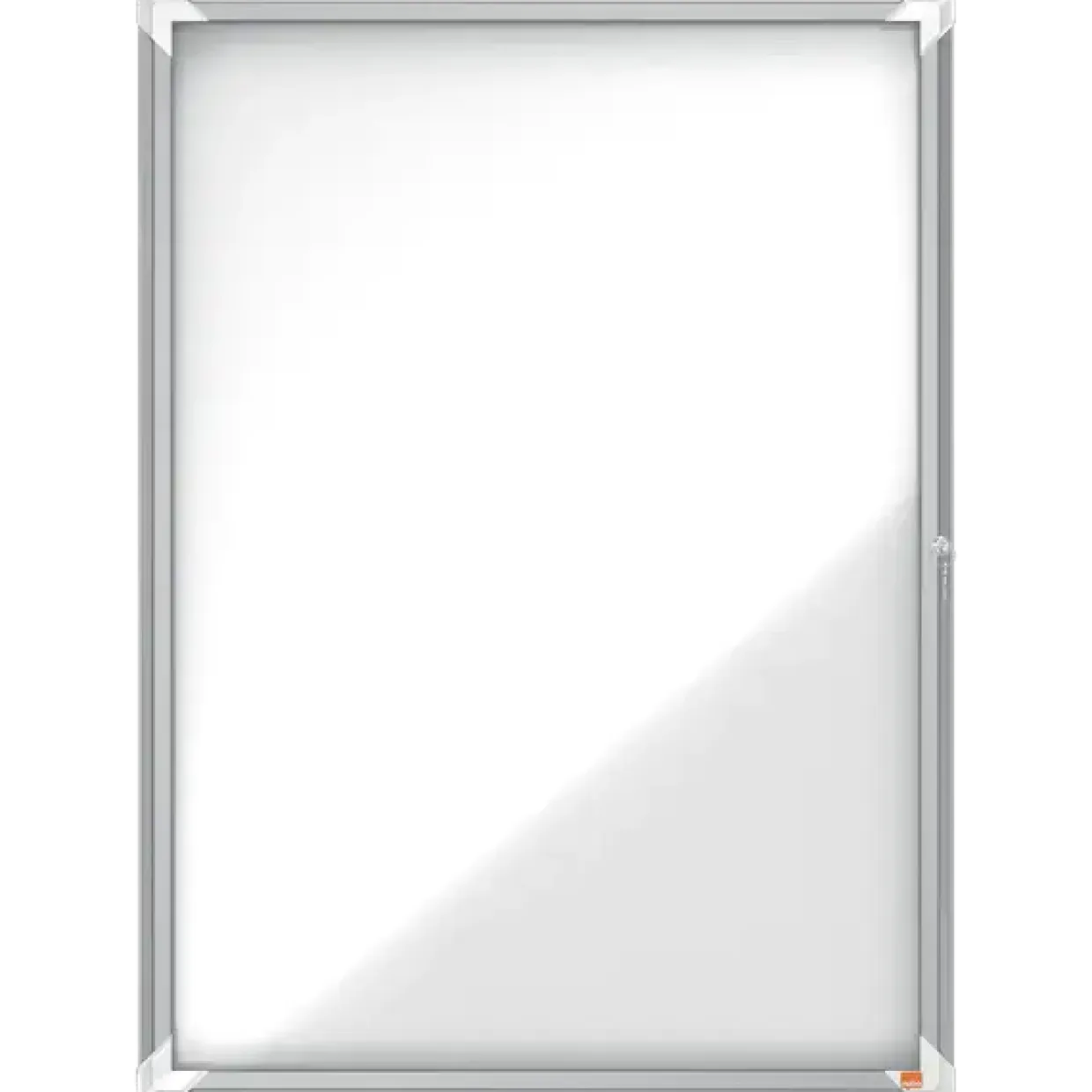 Udhængsskab glas indendør Nobo 9xA4 hvid