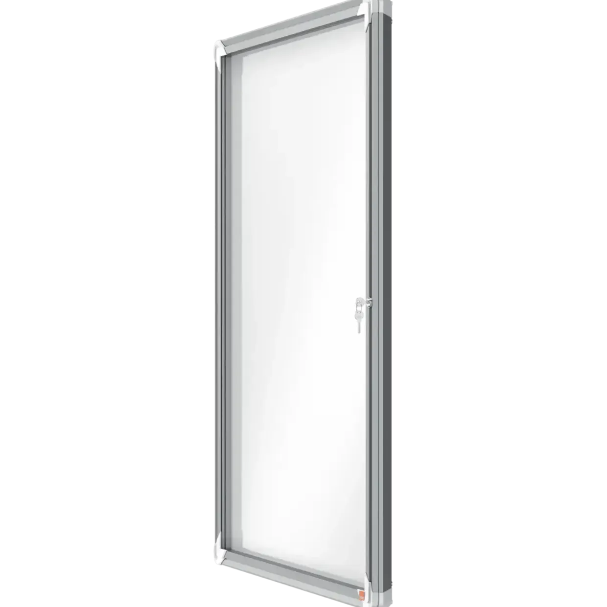 Udhængsskab glas indendør Nobo 9xA4 hvid