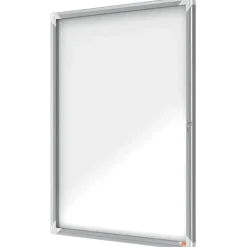 Udhængsskab glas indendør Nobo 9xA4 hvid