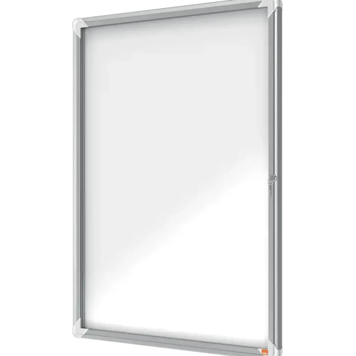 Udhængsskab glas indendør Nobo 9xA4 hvid