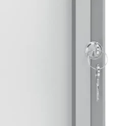 Udhængsskab glas indendør Nobo 9xA4 hvid