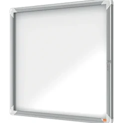 Udhængsskab Nobo glas indendørs 6xA4 hvid