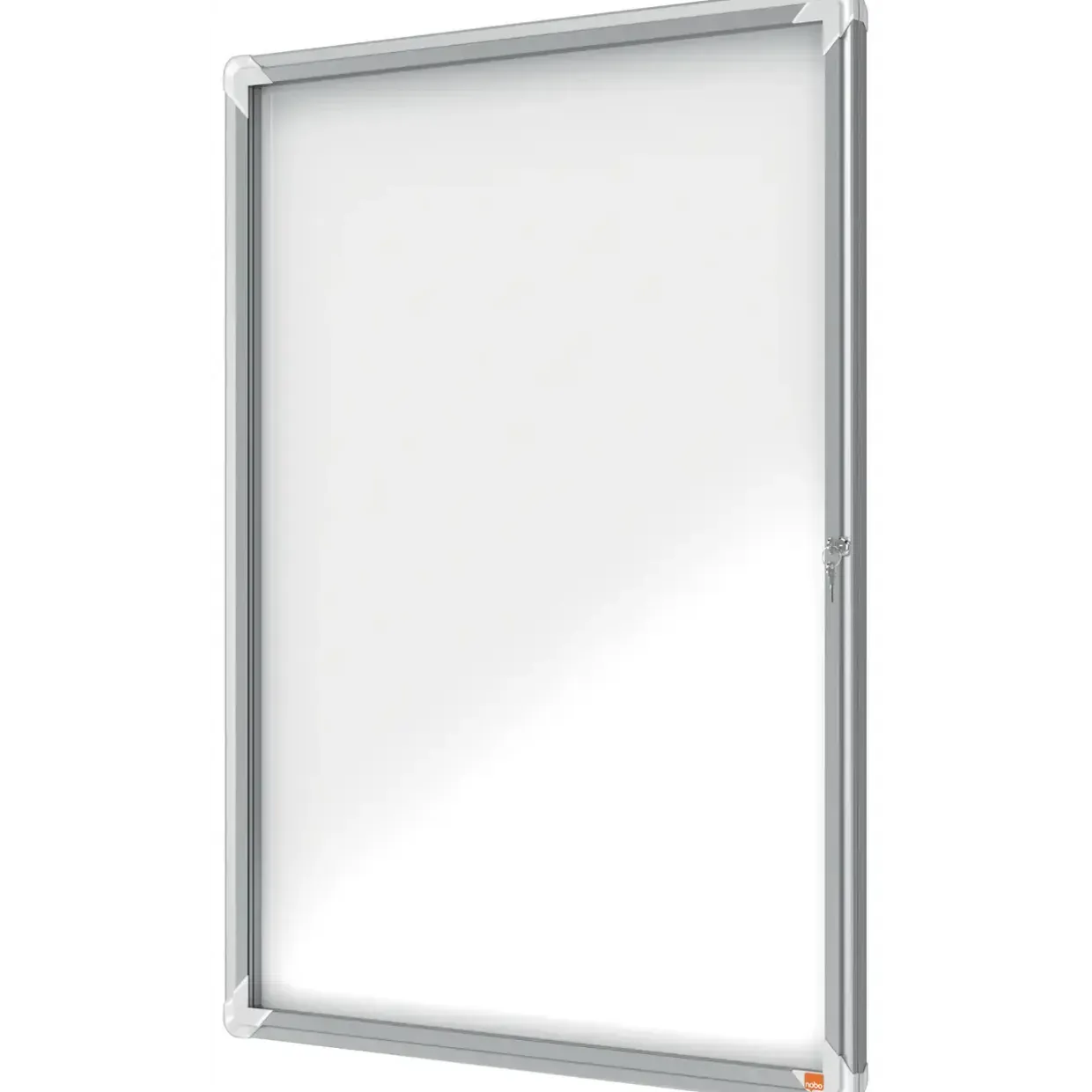 Udhængsskab Nobo glas indendørs 9xA4 hvid
