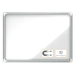 Udhængsskab - Nobo - Glas - 8xA4 - Hvid - Magnetisk og låsbart