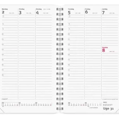 Ugekalender International - m/4 illu. - 101x170mm - Spiral - Højformat - 2027 - Mayland - 27088100