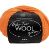 Uldgarn, L: 50 M, pind 8-9, orange, 50 g/ 1 ngl.