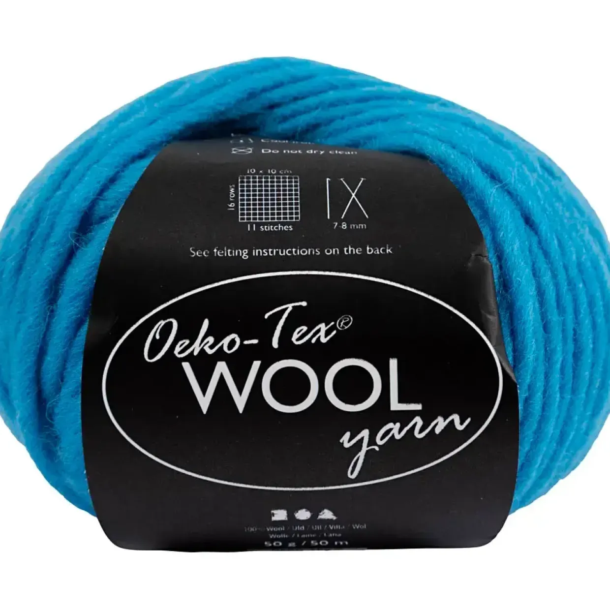 Uldgarn, L: 50 M, pind 8-9, turkis, 50 g/ 1 ngl.