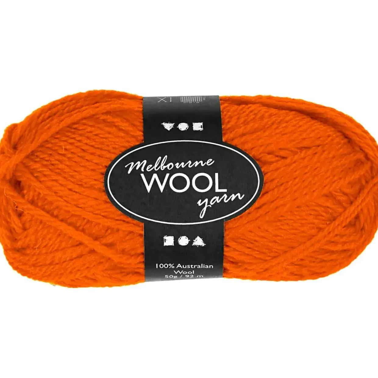 Uldgarn Melbourne længde: 92 meter orange - 50 gram