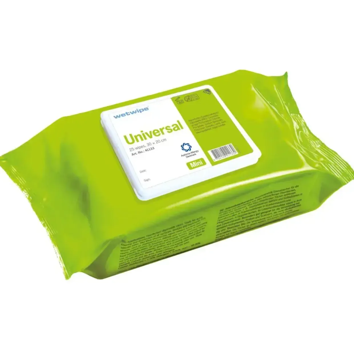 Universalklude - Wet Wipe - Grønne engangsklude - Uden farve og parfume - 20 x 30 cm - 25 wipes
