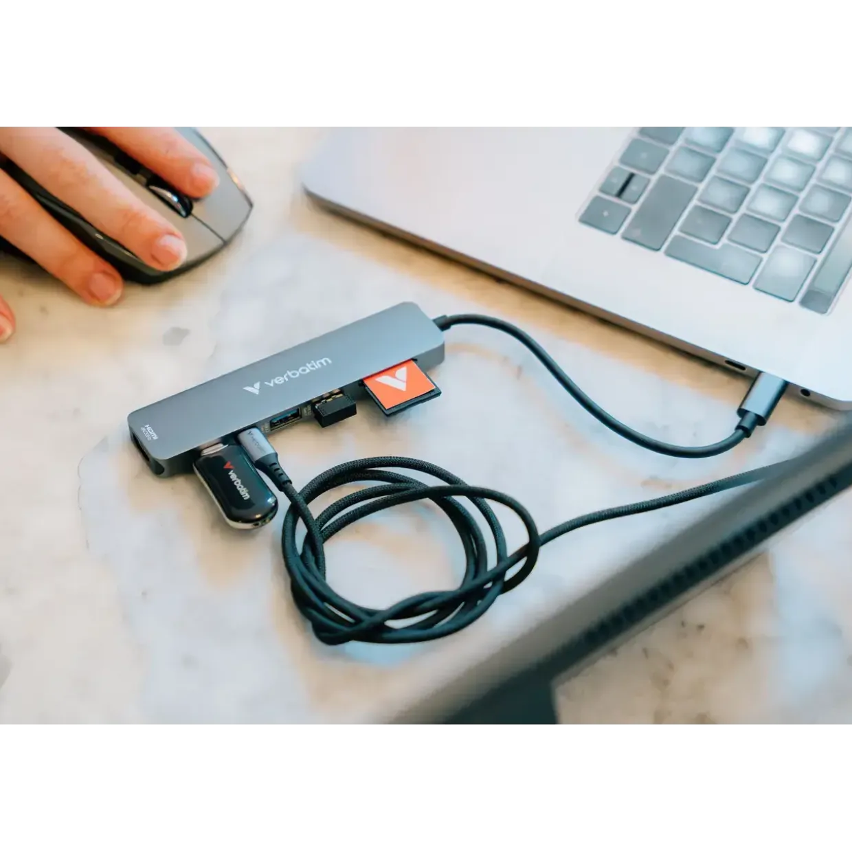 USB-C Flash Drive - Verbatim Plectra - 512GB - Sort