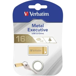 USB-flashdrive - Verbatim Metal Executive - 16 GB - USB 3.0 - Guld