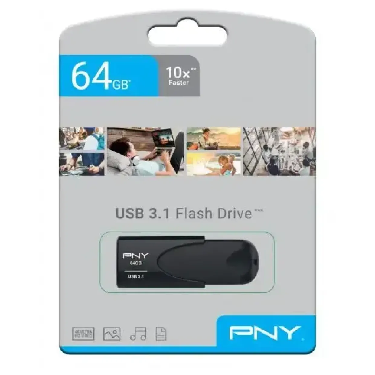 USB stik PNY USB 3.1 Attache 4 64GB, Black