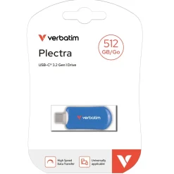 USB-stik - Verbatim Plectra - USB-C - 256GB - Blå