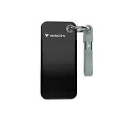USB Verbatim USB 3.2 Gen 2 256GB Pocket SSD, Sort/Grå