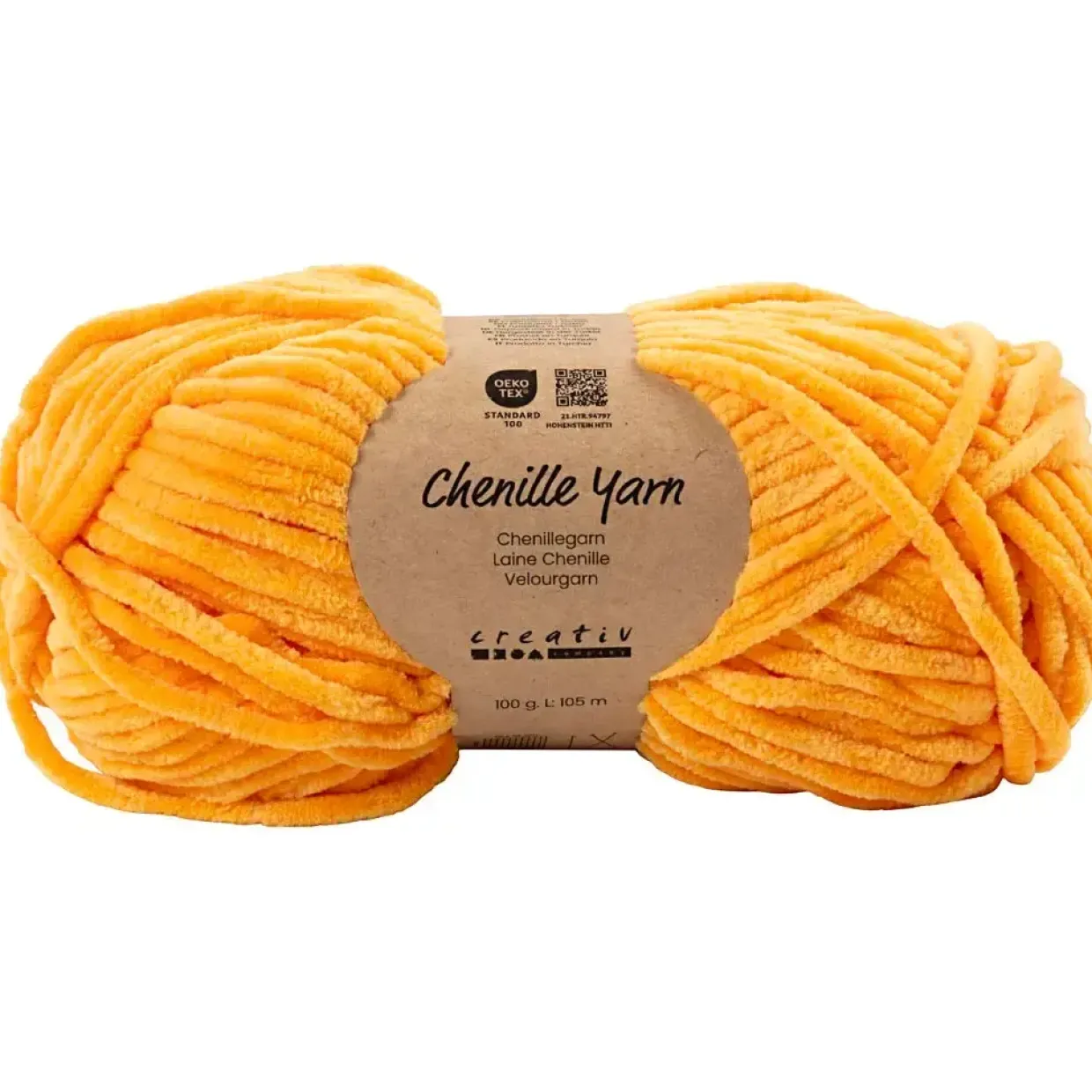 Velourgarn, L: 105 m, pind 5-6, abrikos, 100 g/ 1 ngl.