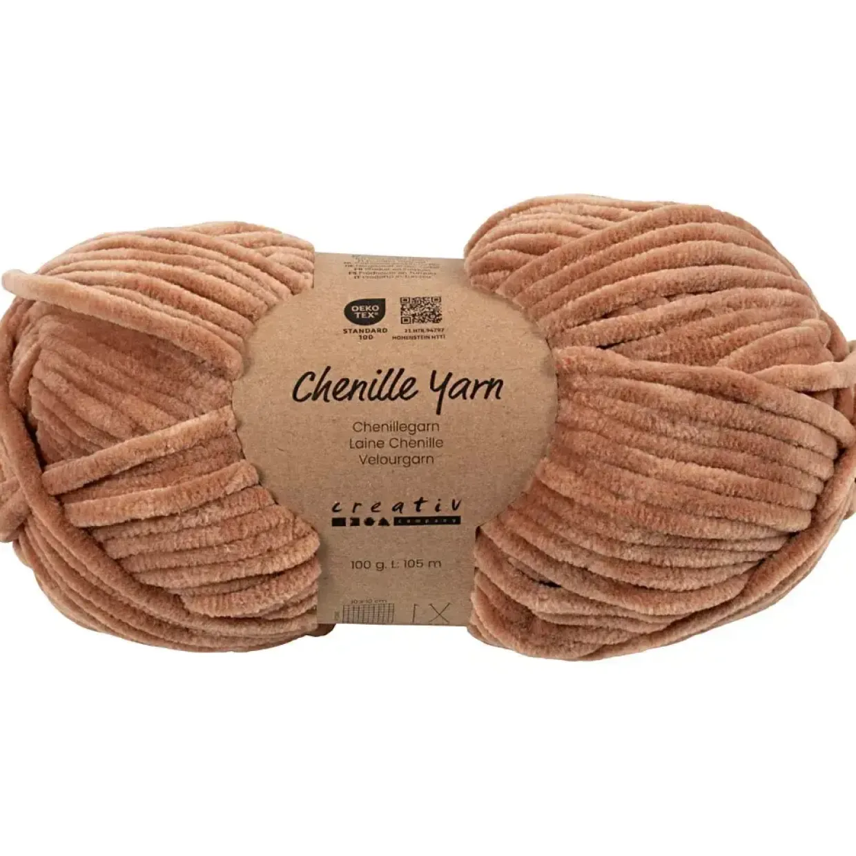 Velourgarn, L: 105 m, pind 5-6, beige, 100 g/ 1 ngl.