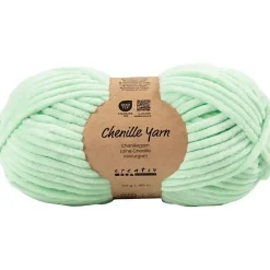 Velourgarn, L: 105 m, pind 5-6, mint grøn, 100 g/ 1 ngl.