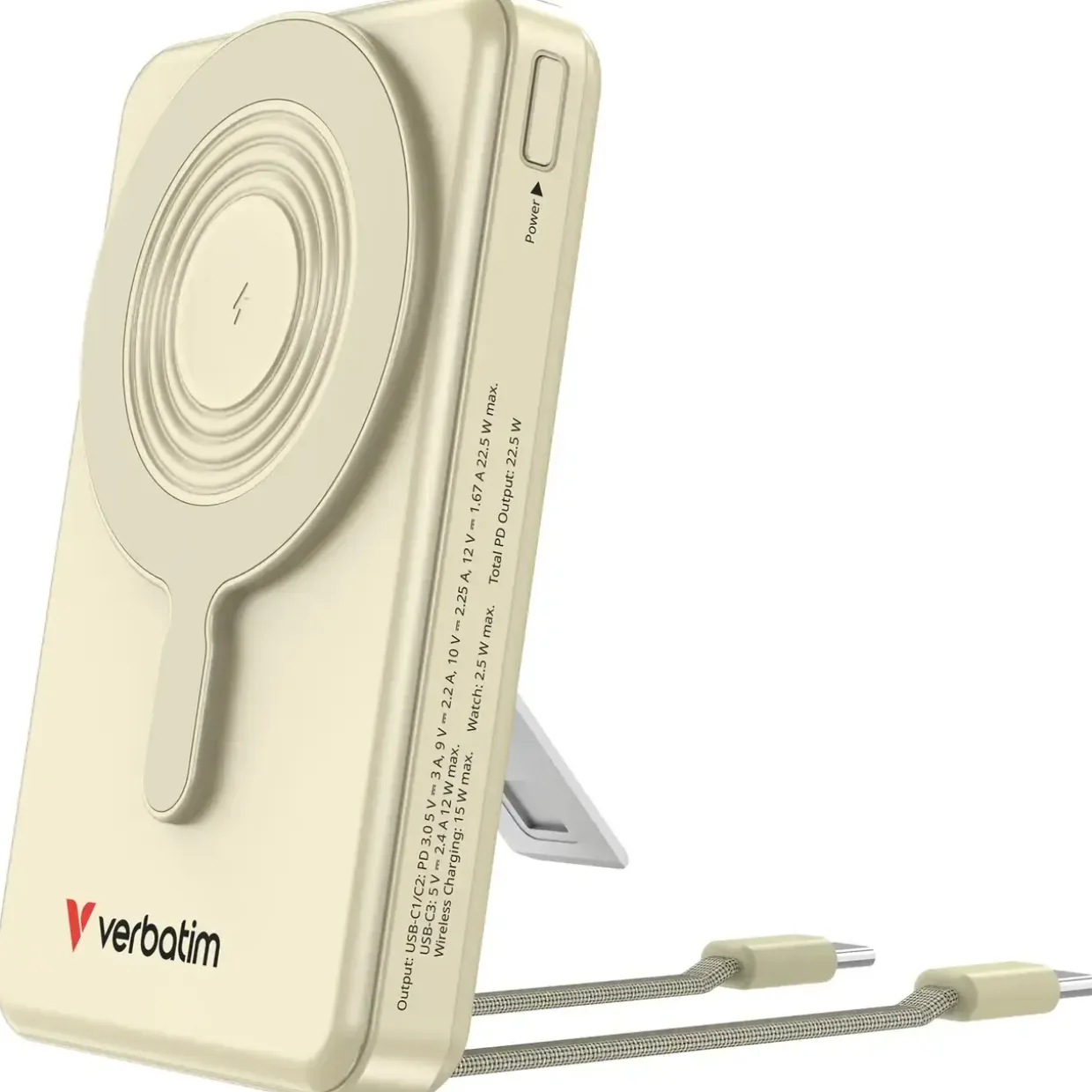 Verbatim VERBATIM Charge'n'Go 2C & Display PowerBank 10000 mAh Gold