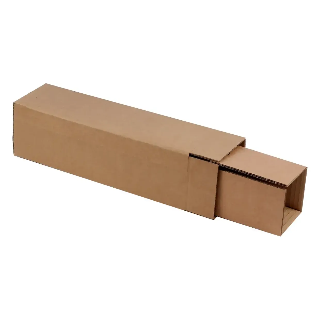Vinemballage yderkasse til 1 flaske - 106x106x395mm fefco 0201 - 25 stk