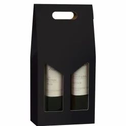 Vingaveæske sort t/2fl 3/4l sort/brilliant - 20 stk