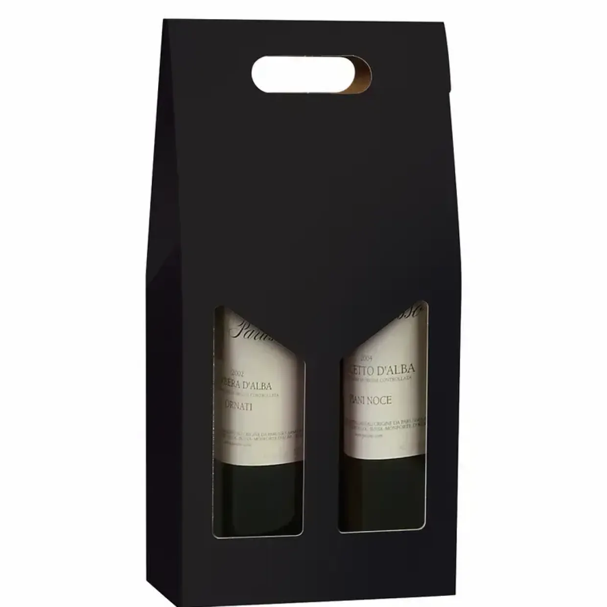 Vingaveæske sort t/2fl 3/4l sort/brilliant - 20 stk