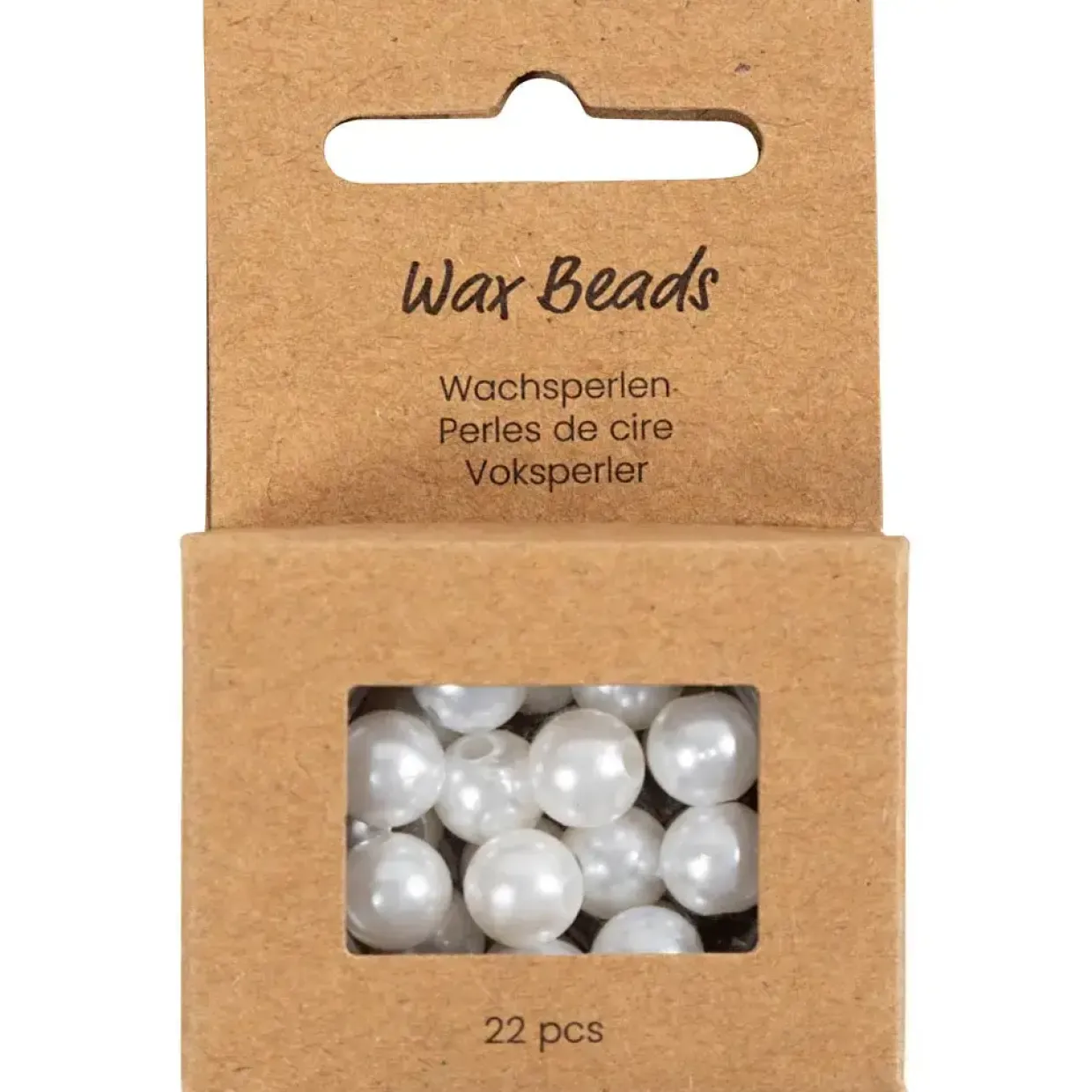Voksperler, diam. 8 mm, hulstr. 2,3 mm, perlemor, 22stk./ 1 pk.