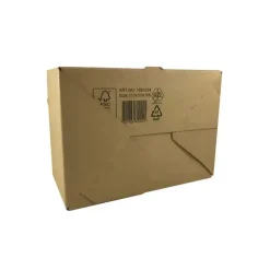 Webshopkasse 200x200x100mm brun med tape og tearstrip - 15 stk