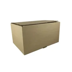 Webshopkasse 200x200x100mm brun med tape og tearstrip - 15 stk