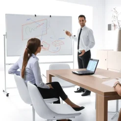 Whiteboard 100 × 200 cm magnetisk dobbeltsidet tavle