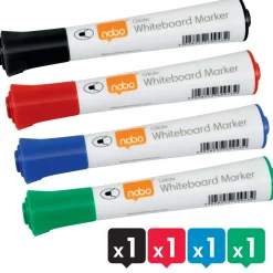 Whiteboard marker Nobo Glide ass (4) - Køb minimum 10 stk.
