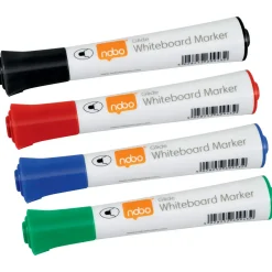 Whiteboard marker Nobo Glide ass (4) - Køb minimum 10 stk.