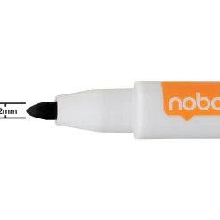Whiteboard marker Nobo med magnetisk hætte sort - Køb minimum 6 stk.