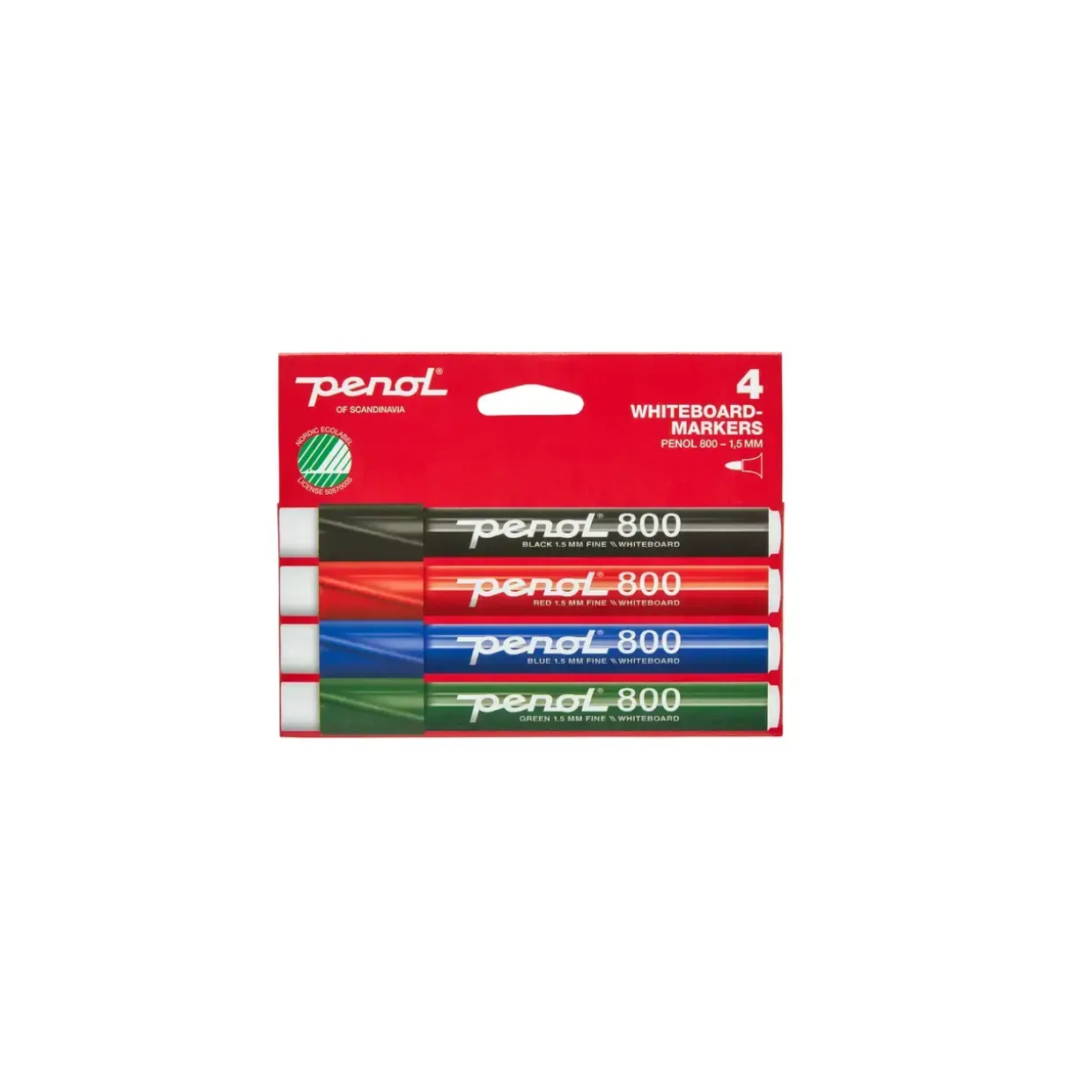 Whiteboardmarker - Penol 800 - 1,5 mm - assorterede farver - 4 stk