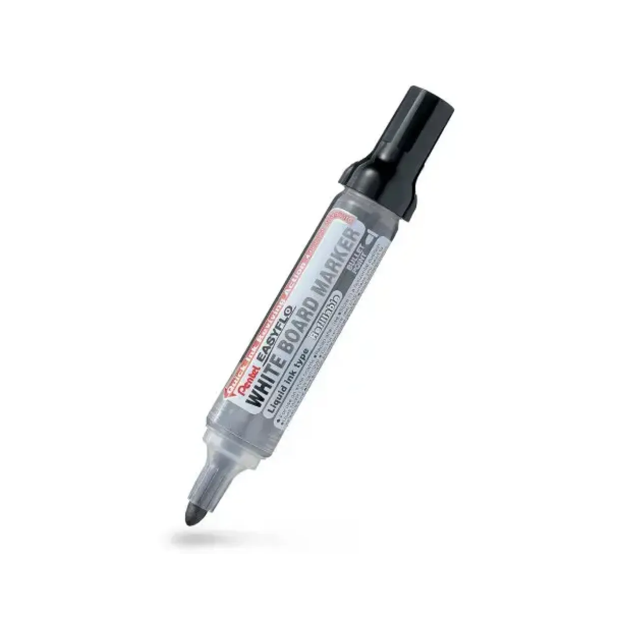 Whiteboardmarker Pentel Easyflo sort 6mm - 12 stk