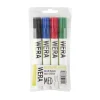 Whiteboardmarker WERA ass. kantet spids 1-4mm 4stk/pak