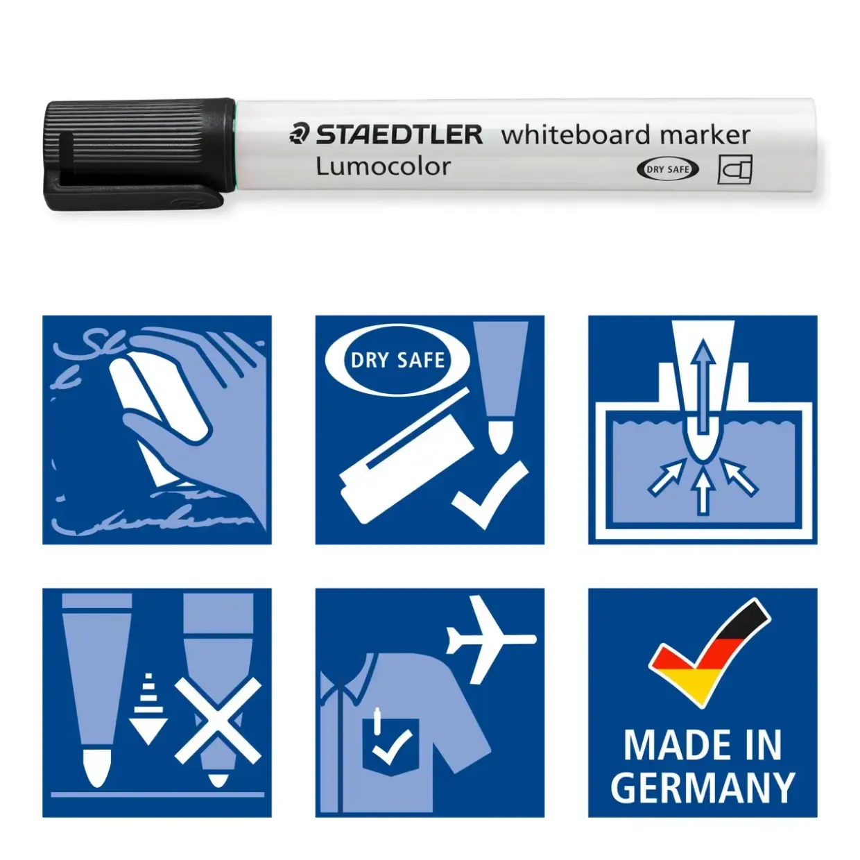 Whiteboard tuscher - Staedtler Lumocolor sort 2,0 mm - 10 stk