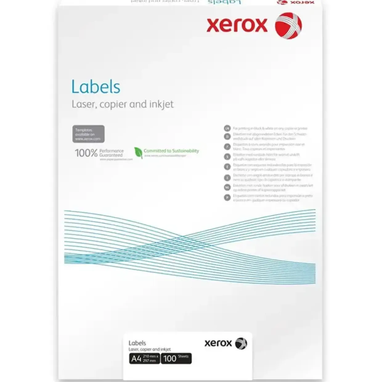 Xerox Labels - 8 pr. ark 105 x 71 mm 003R97404 - 100 ark