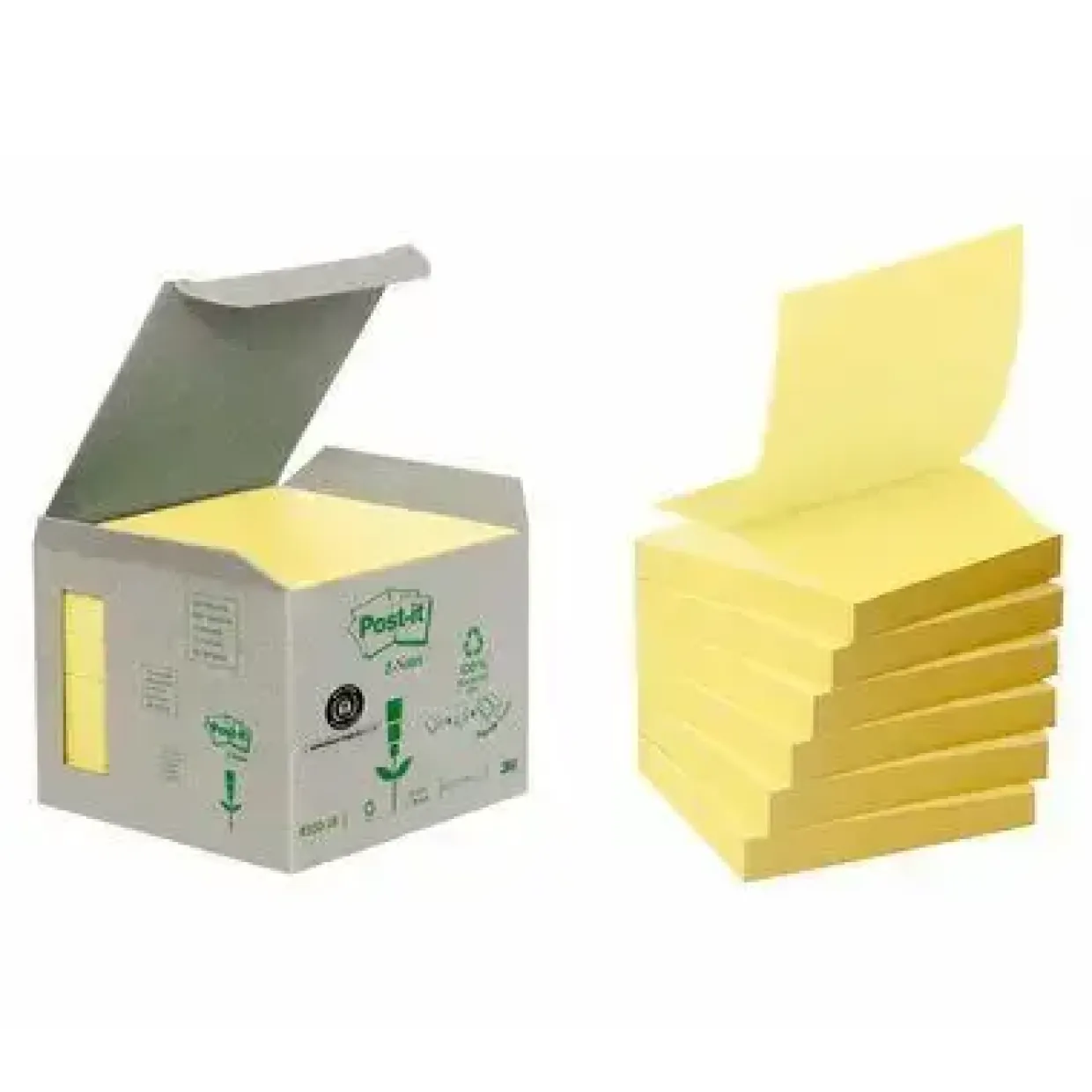 Z-notes Post-it - gul recycled 12blk + 1 Millenium dispenser